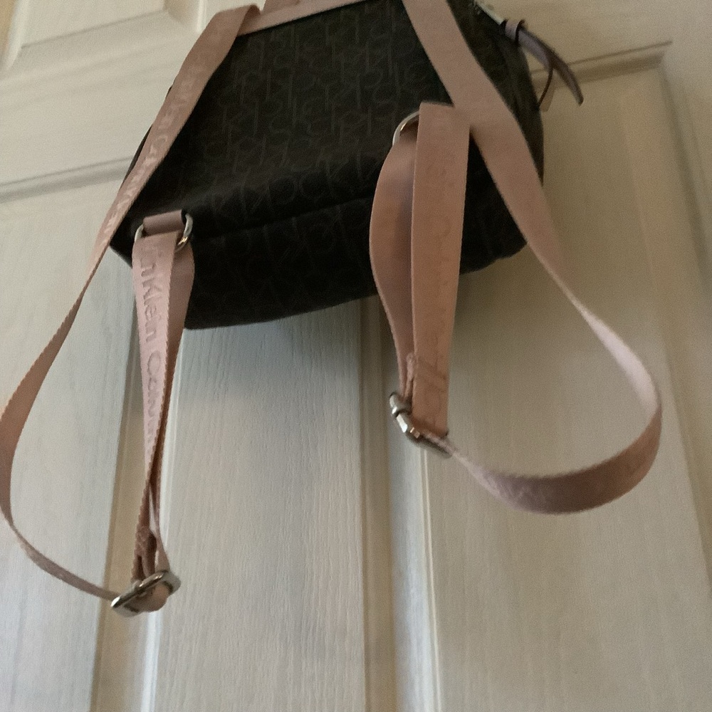 Calvin Klein Brand backpack purse, brown/beige. - Picture 9 of 12